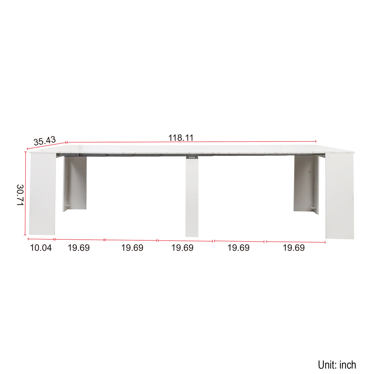 Multifunctional extendable console table