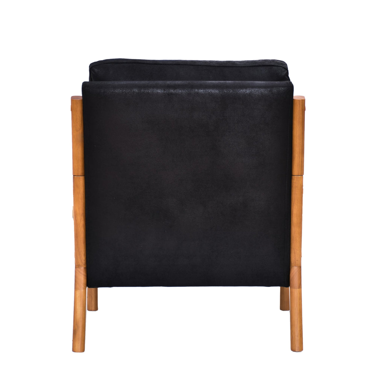 Foil fabric wood armchair