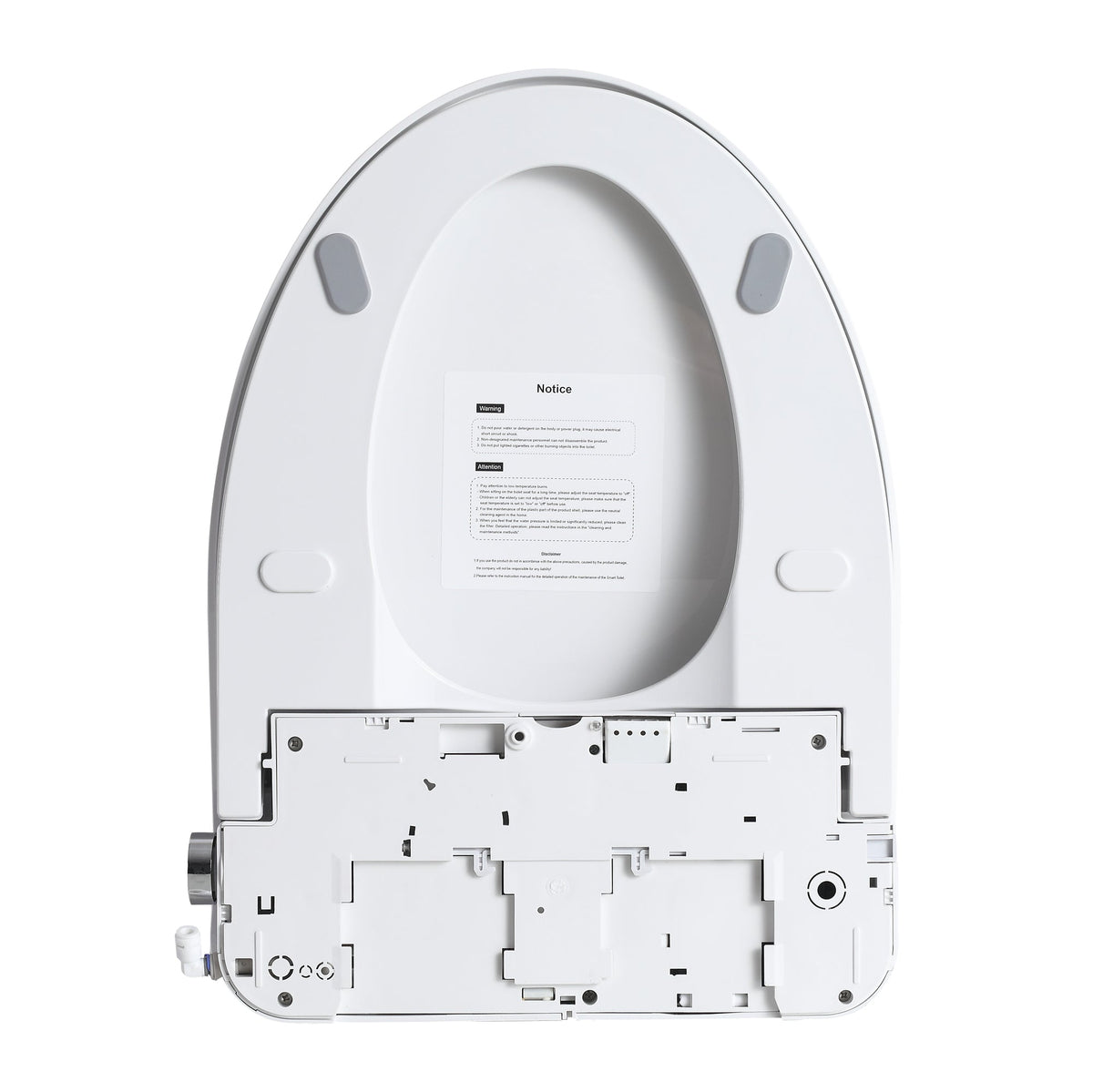 Smart Bidet Toilet Seat with Side Knob Adjustable Heated Seat with Water Temperature and Pressure Adjustment Portable Bidet with Automatic