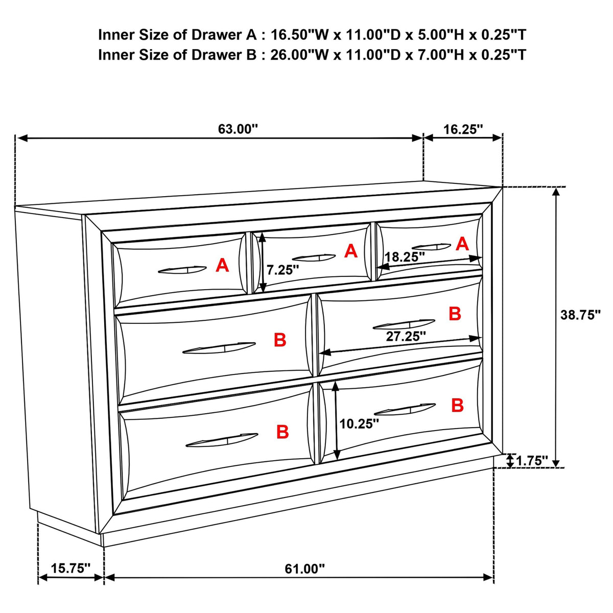 Archer Dark Oak Queen 4-Piece Bedroom Set