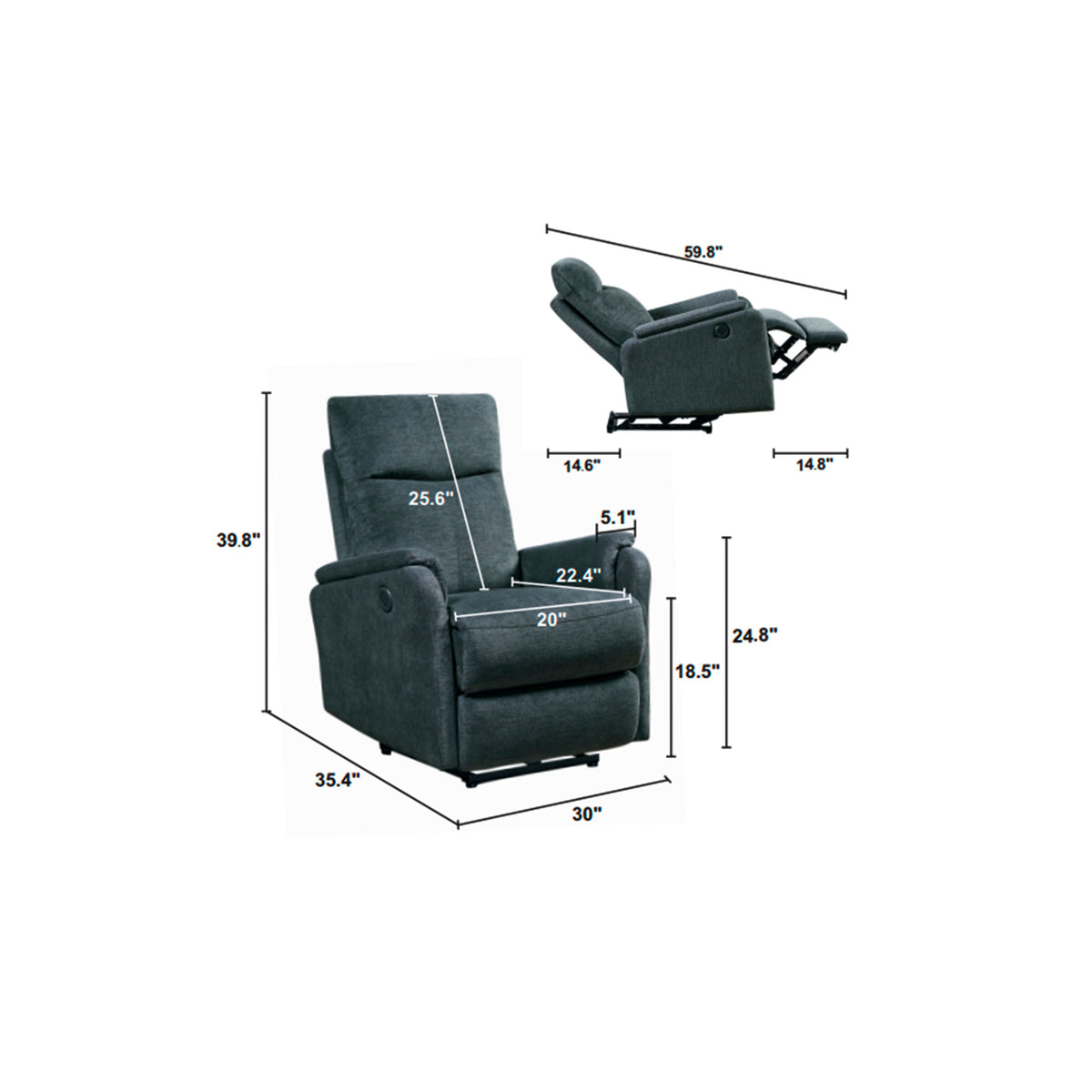 Hot selling For 10 Years, Recliner Chair With Power function easy control big stocks, Recliner Single Chair, Bed Room