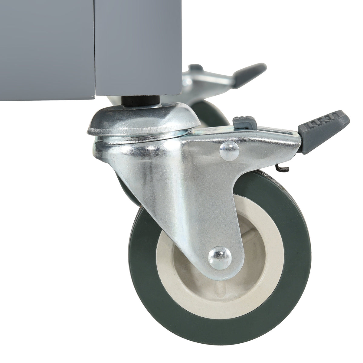 Kitchen Island Cart with Solid Wood Top and Locking Wheels, 54.3 Inch Width, 4 Door Cabinet and Two Drawers, Spice Rack
