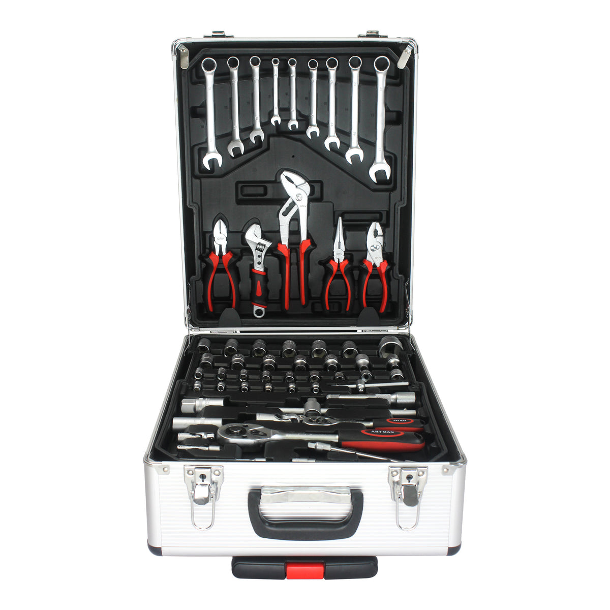 899pcs Home Repair Tool Set Kit, Toolbox Storage Case with 4 Drawers, General Household Tool Kit with Rolling Tool Box