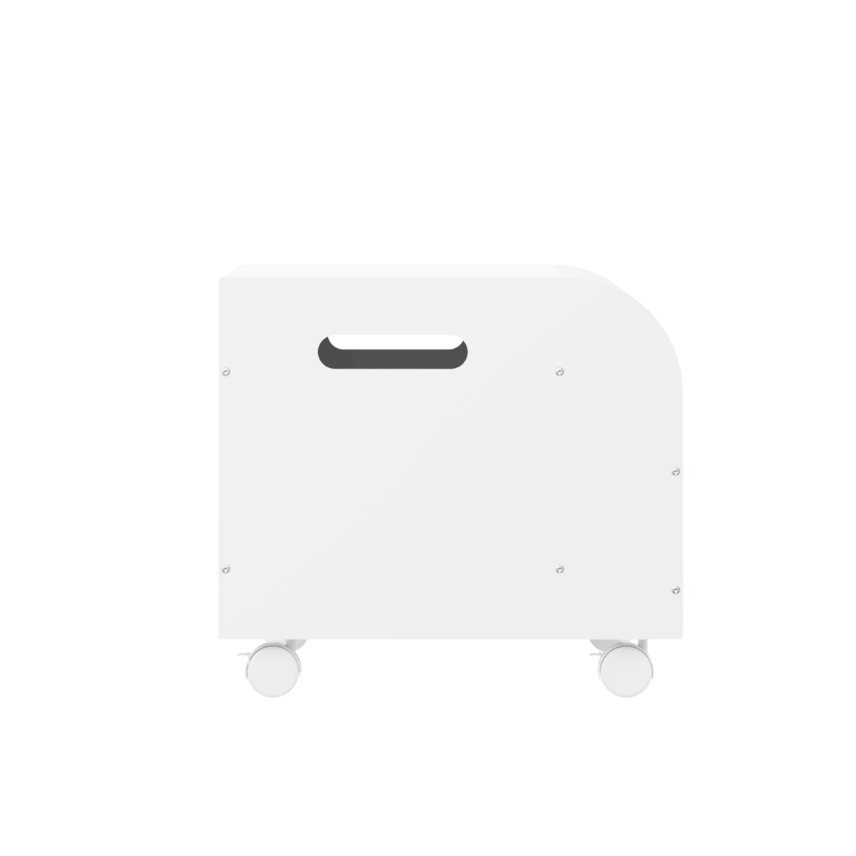 Wooden Toy Box with 4 Universal Wheels, Kids Toy Storage Organizer with Front Bookshelf, Flip-Top Lid, Safety Hinge - White