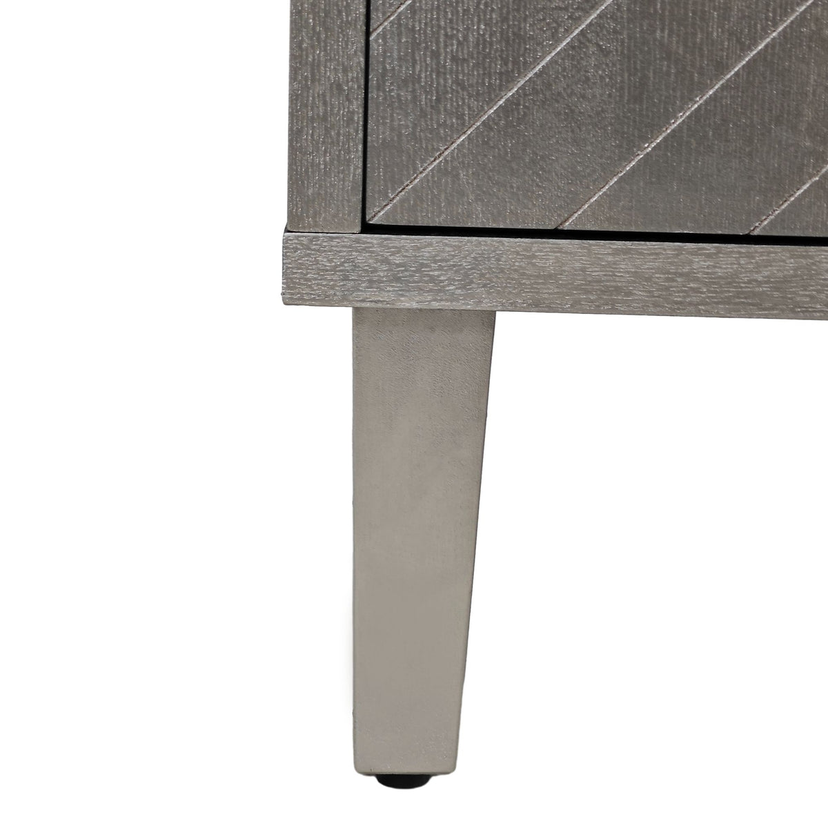 Stylish and Functional 4-Door Storage Cabinet with Pine Legs and MDF, Champagne