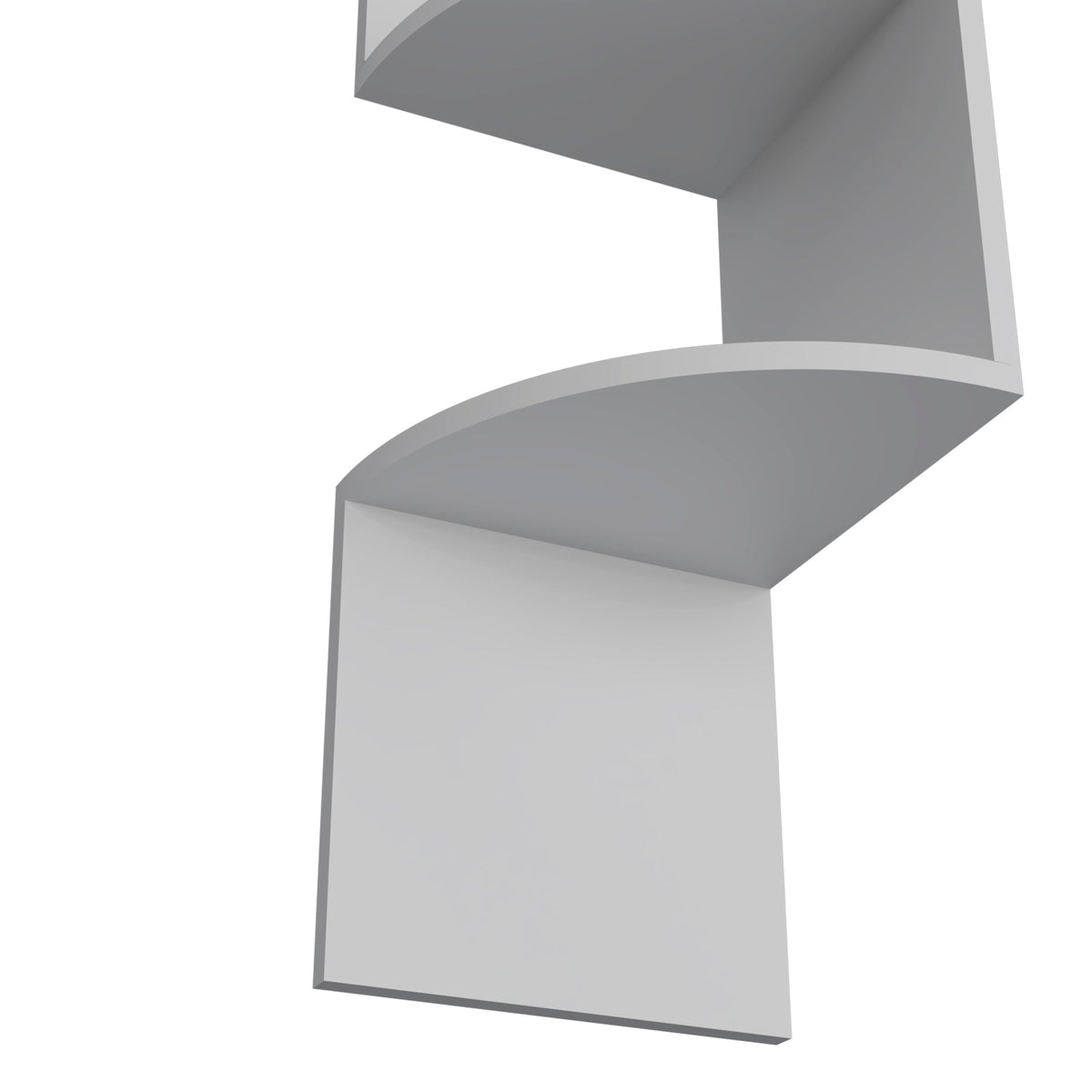 Rosset Corner Shelf, Modern Full-Wall Design with Multiple Shelving
