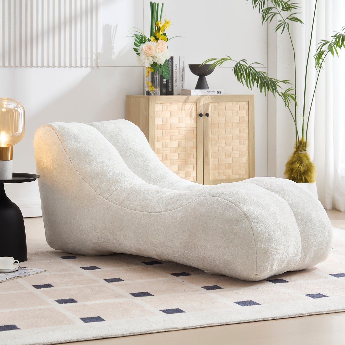 Creative bean bag sofa chair for adults filled with high-quality sponge that is plump and elastic fitting the curves of the human body and providing gentle support to the body in all as