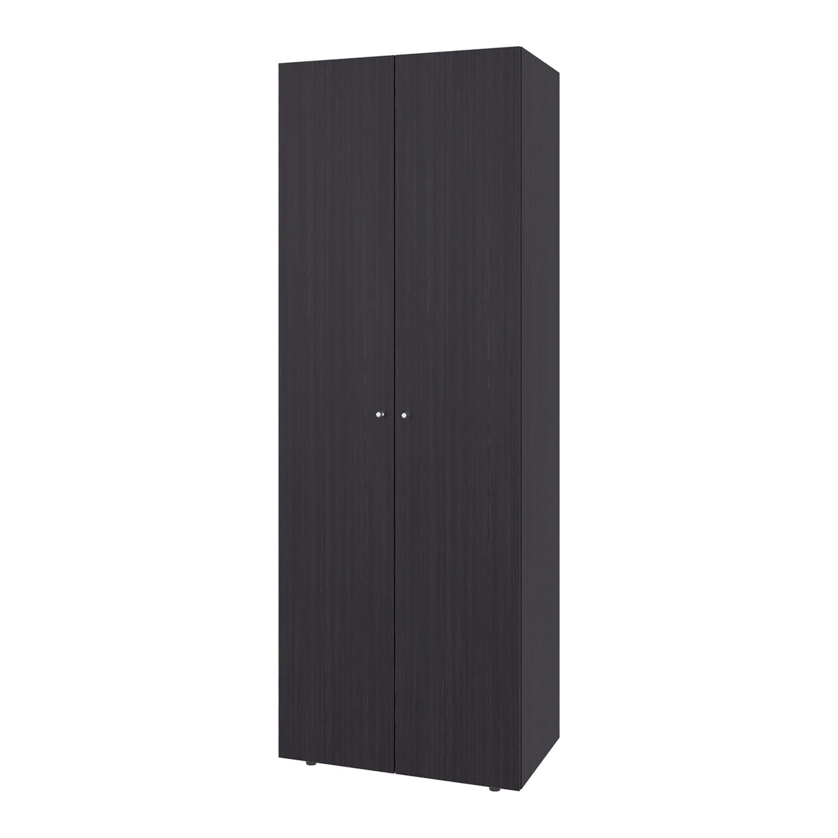 FM FURNITURE Basin 2-Door Tall Wardrobe Cabinet 66.9"H, Bedroom, Wenge