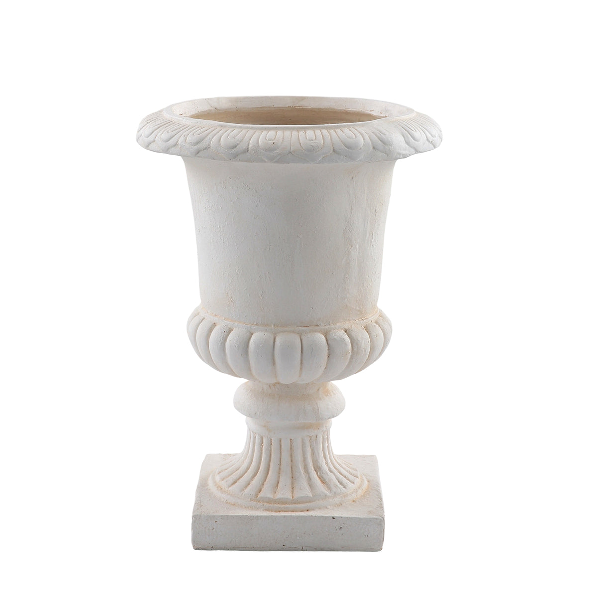 Classical Urn Shaped Planter Pot, MgO Faux Stone Decorative Flower Vase, Indoor & Outdoor Plant Container for Garden Patio Yard, Top Dia 16.93" x H 23.62"