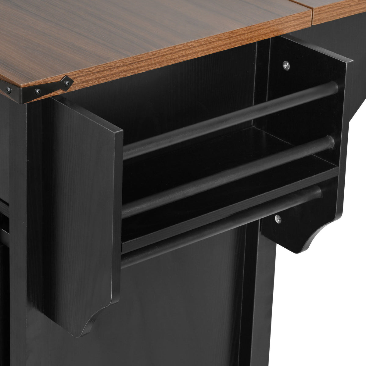 K&K 58" Farmhouse Kitchen Island with Storage, Sliding Barn Door & Metal Grid Side Door, Rolling Kitchen Island on 5 Wheels with Spice Rack