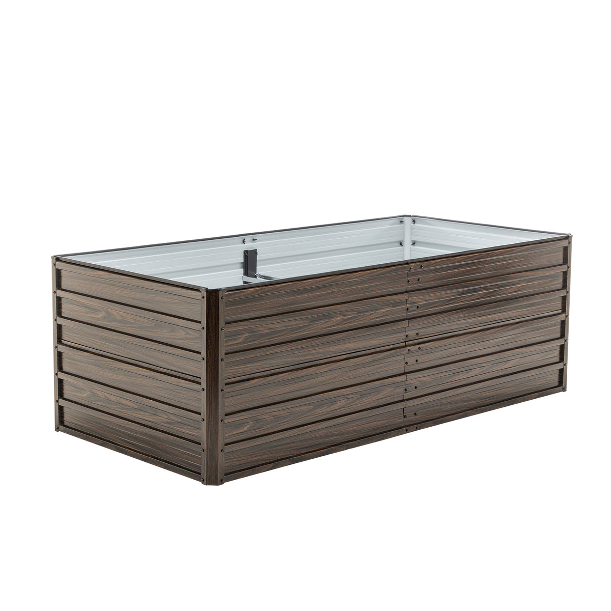 74.6'x35.4'x25" Raised Garden Bed Kit, Metal Elevated Planter Box, Open Drainage Base, 4 Reinforcing Rods
