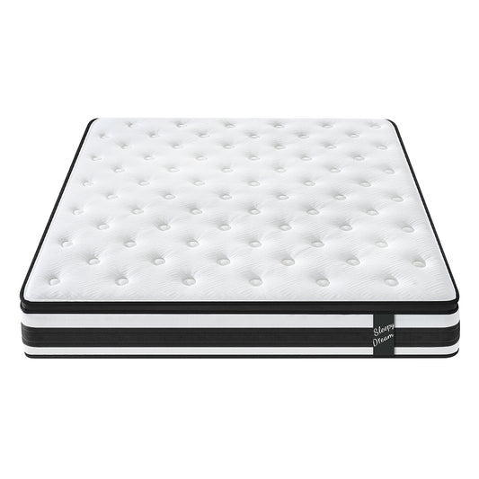 12 Inch QUEEN Size Hybrid Mattress Individual ocket Spring Soft Memory Foam Breathable Knitted Fabric Cover Mattress for Bedroom Oeko-Tex 100 Certified