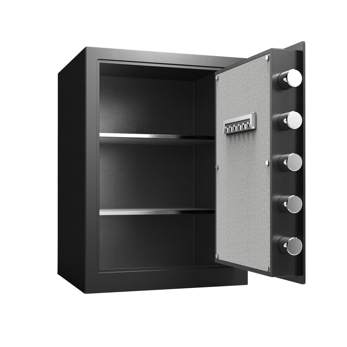 Steel Safe Security Cabinet, Fingerprint & Digital Password Unlock, with Alarm & Silent Mode, for Home, Hotel, Office, Supermarket Use, Black