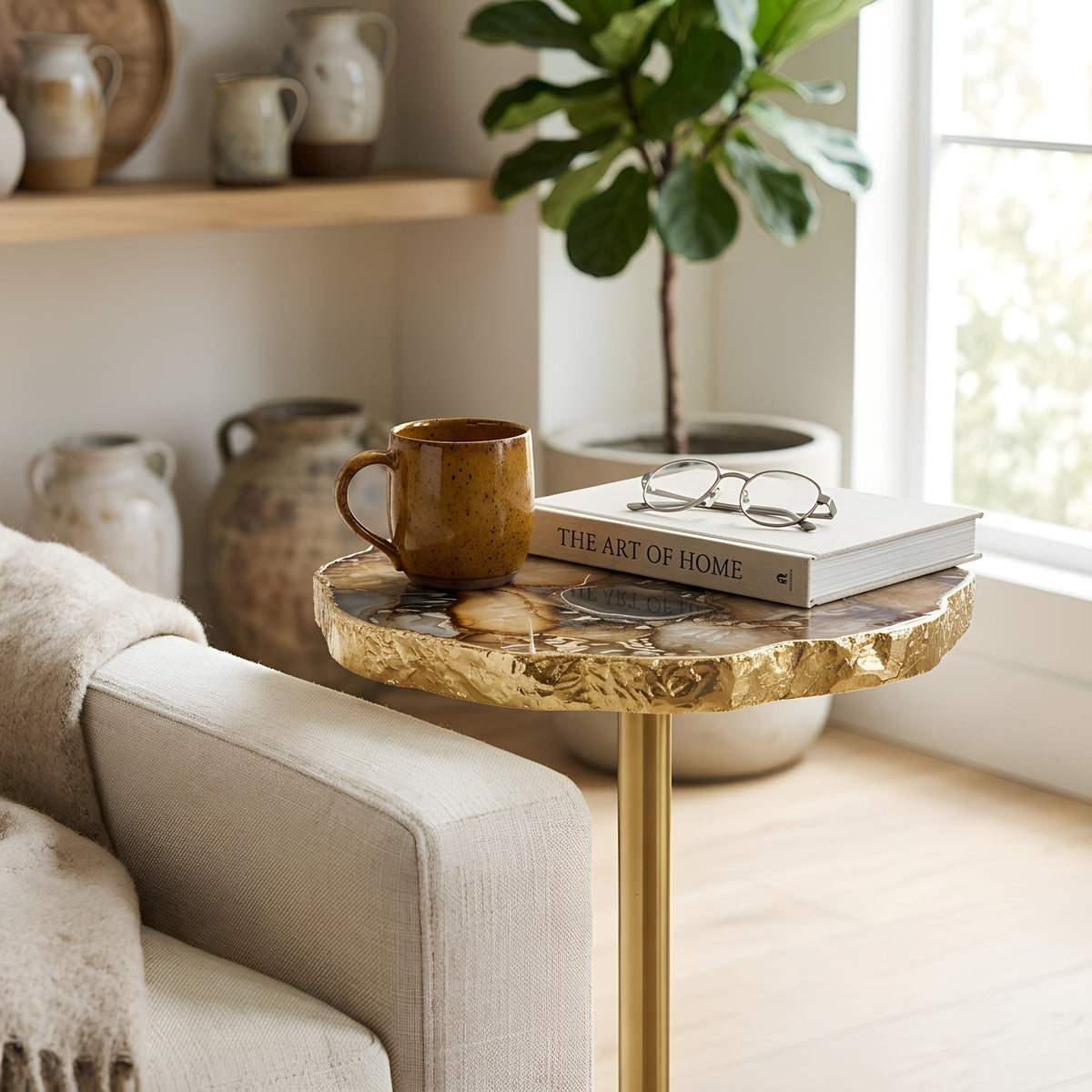 Champaign 10" Round Accent Table