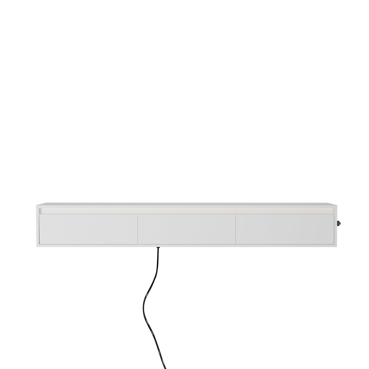 Floating TV Stand, Wall Mounted TV Shelf with Led Lights & Power Outlet, Cabinet for High Gloss tv Stands for Living Room