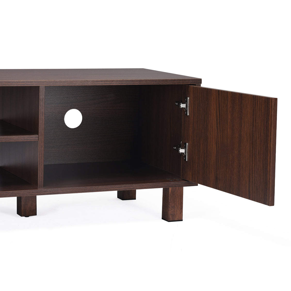 Modern TV Stand for Up to 70'' TVs, Large Media Console with Storage & Open Shelves, Stylish Entertainment Center for Living Room