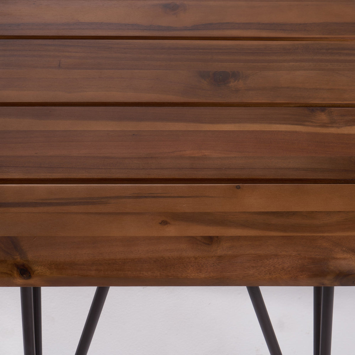 ZION INDUSTRIAL WOOD AND METAL COFFEE TABLE WITH ACCENT TABLE