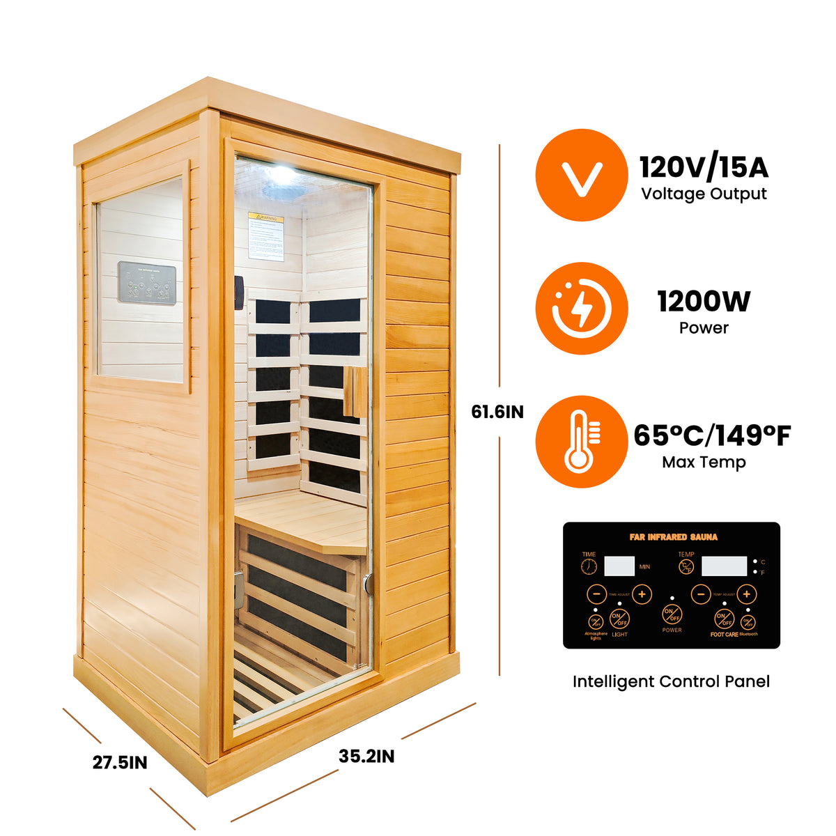 infrared sauna room single room