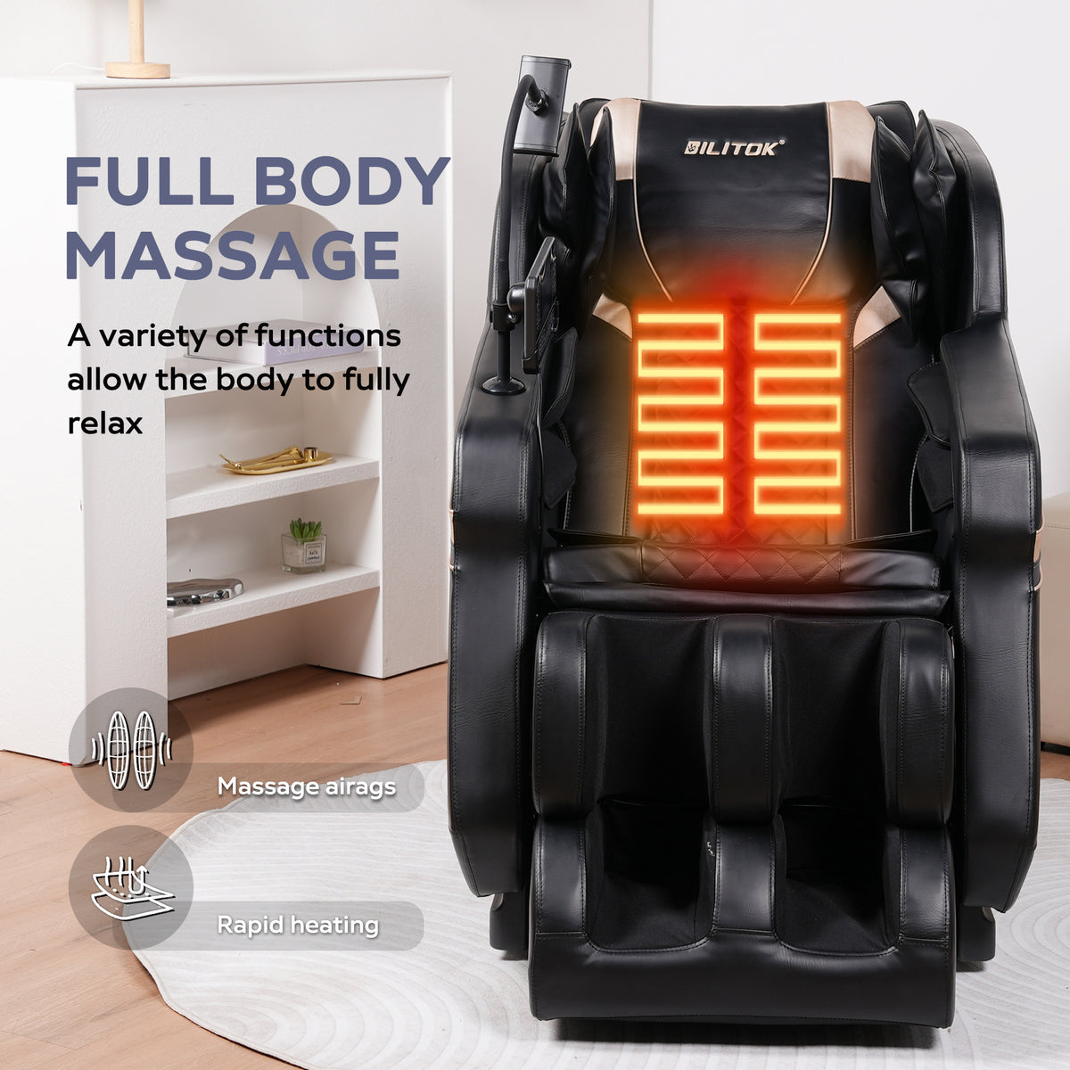 Massage Chair Recliner with Zero Gravity with Full Body Air Pressure