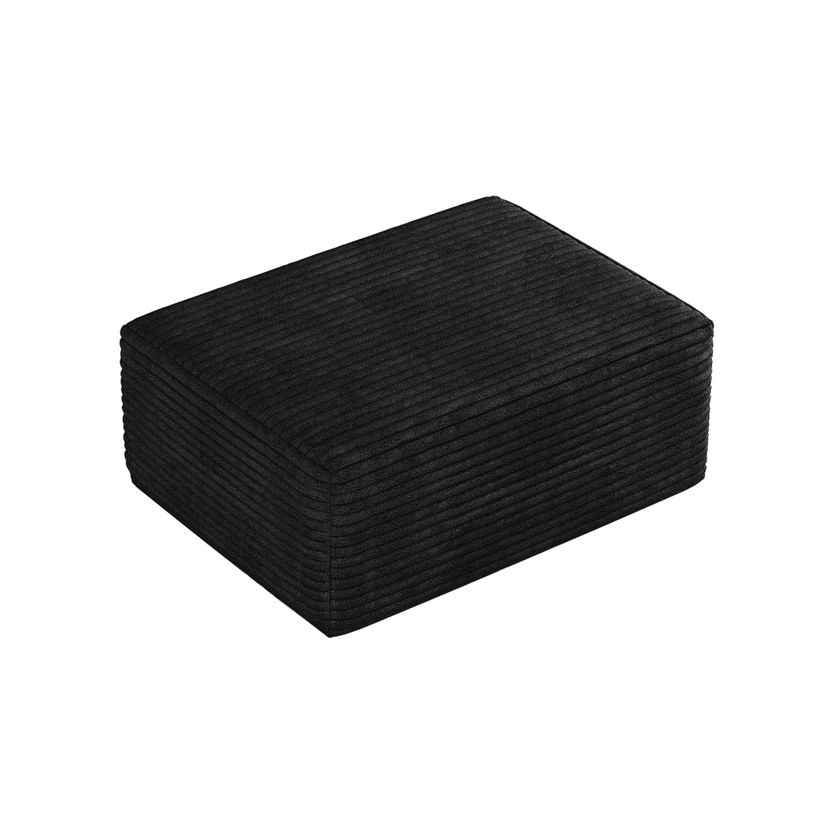 Sofa ottoman ,No Assembly Required,Black(Plush Corduroy Fabric)