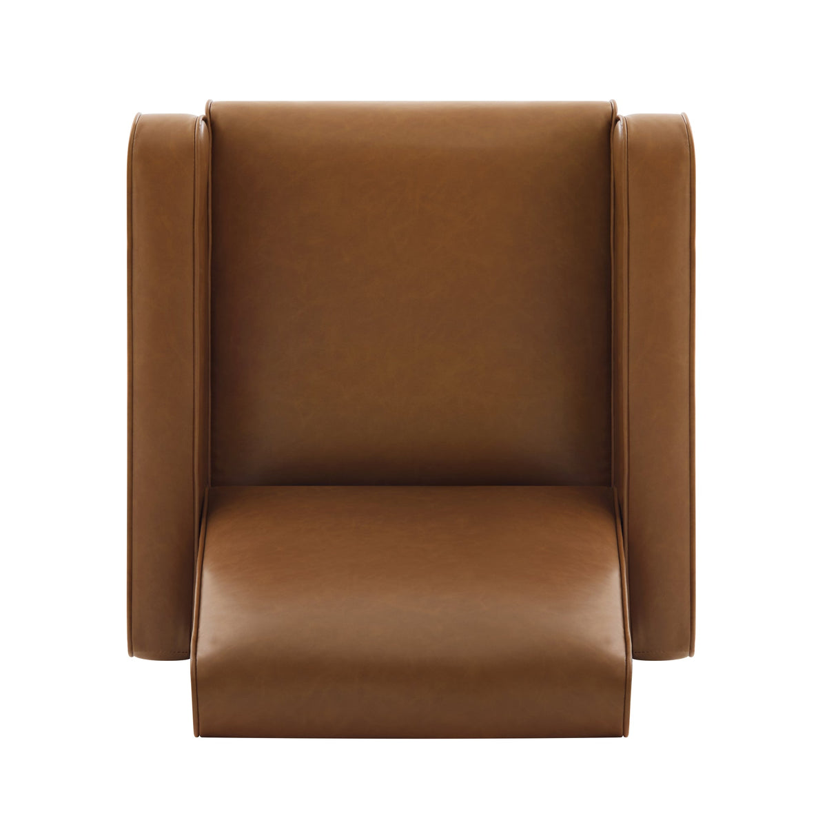 Modern Manual Recliner Chair PU Upholstered 2-Position Recliner with 160° Adjustable Backrest & Walnut Rubber Wood Legs for Living Room, Bedroom and Home Theater, Orange