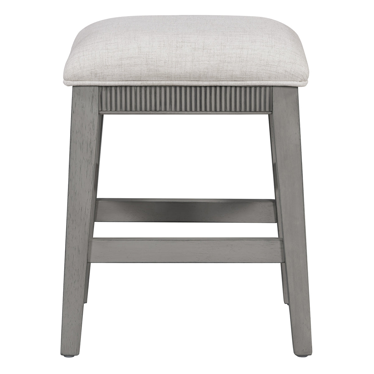 TREXM 4-Piece Dining Table Set for 3, Retro Kitchen Table and Chairs Set with 3 Storage Drawers, Ideal - Light Grey