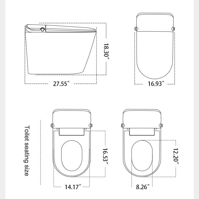 Smart Toilet,Automatic Lid Opening,Foot sensor flushing,fragrance deodorisation,Both side rotary buttons