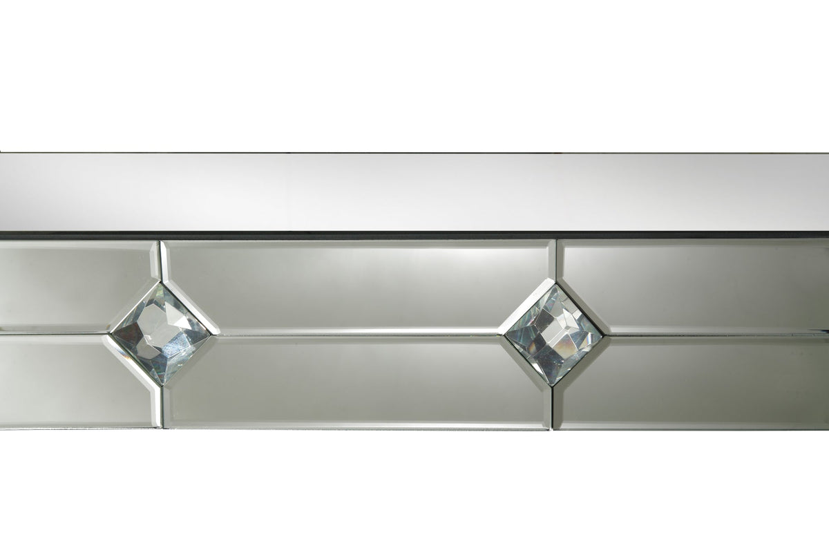 Hessa Mirrored & Faux Rhinestone Console Table (Assembled)