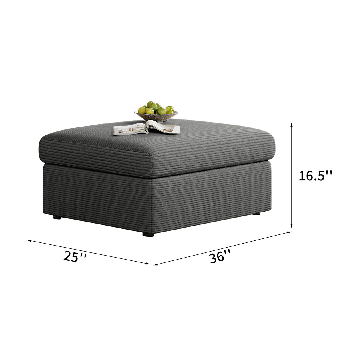 Sleeper Sofa, 69.7' Pull-Out Bed Storage Sectional, Convertible 2-in-1 Sofa Bed with Ottoman, Cozy Multi-Functional Futon for Small Spaces, Corduroy Fabric, Ideal for Living Room & Bedroom
