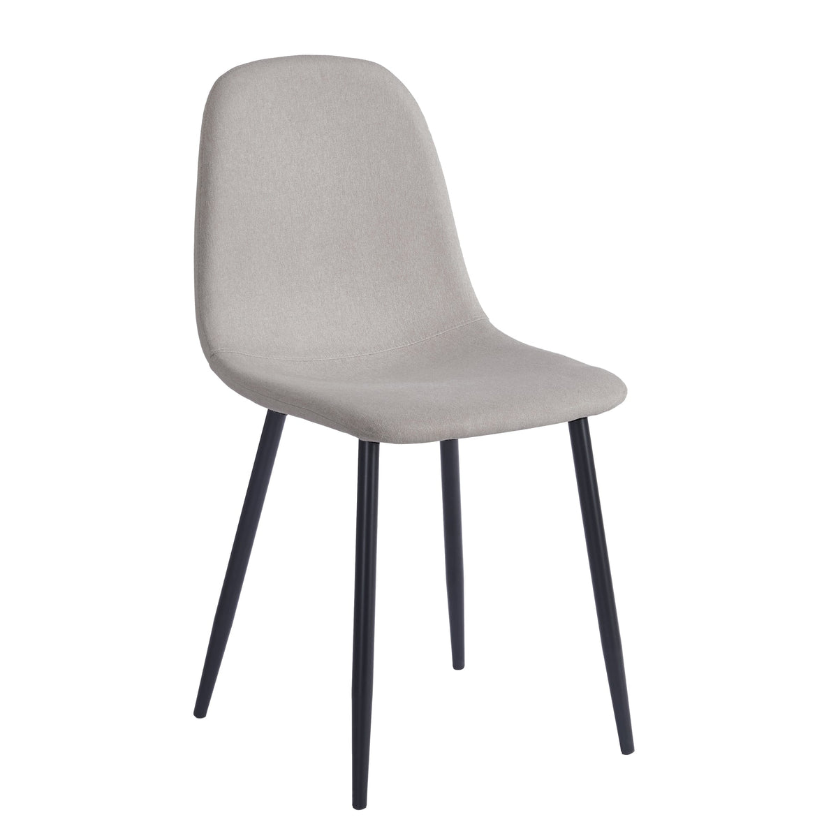 Dining Chairs Set of 4, Modern Accent Chairs with Linen Fabric Upholstered Seat - Beige