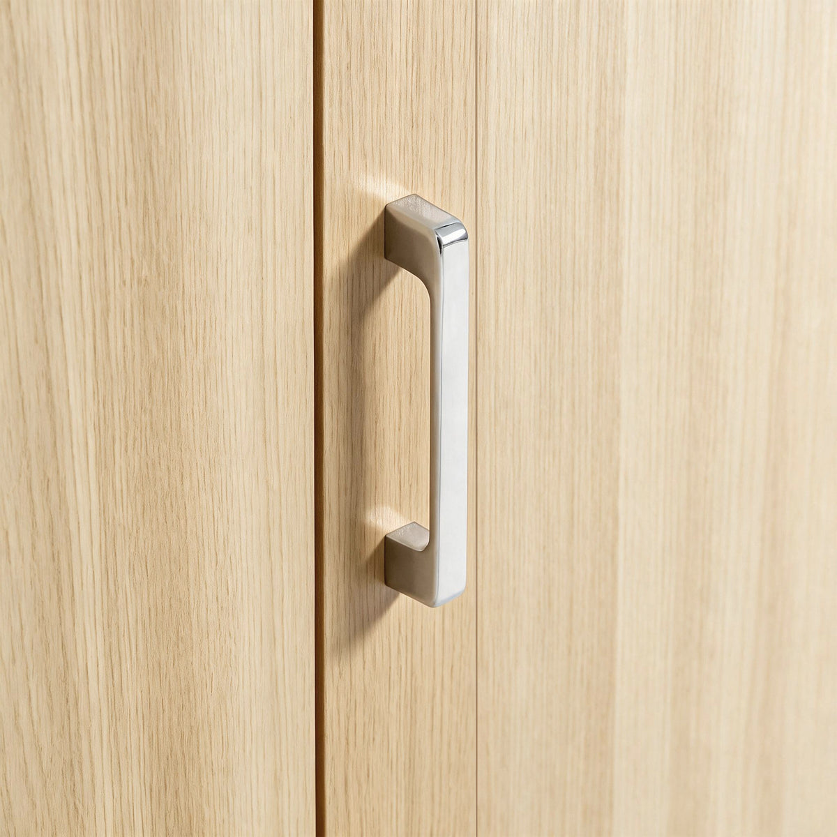 Tall Bathroom Storage Cabinet, Freestanding Storage Cabinet with Hook and Adjustable Shelf, MDF Board, Natural
