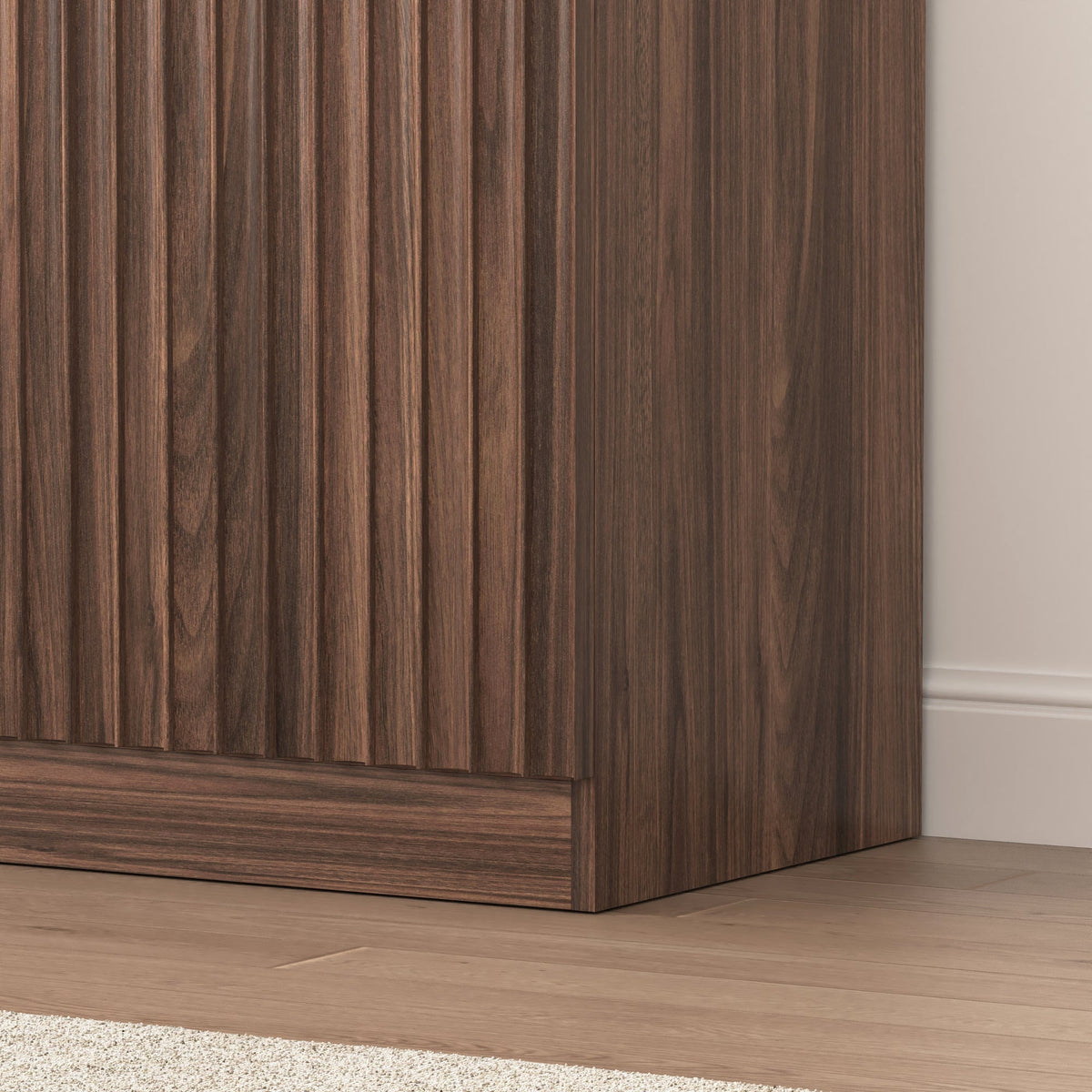 Buffet Cabinet with Storage, 62.60" Sideboard Cabinet with 4 Doors & Shelves, Wooden Kitchen Coffee Bar Credenza Storage, Hallway Walnut