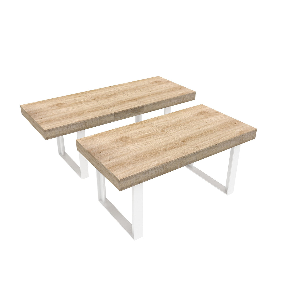Extendable Dining Room Table for 6 8 10, Modern Farmhouse Wooden Kitchen Expanding Table, Long Large Expandable Dining Room Conference Table