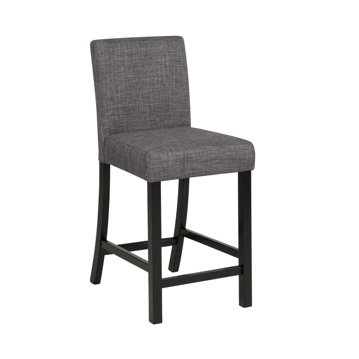 Modern 5-Piece Counter Height Dining Set with 4 Chairs for Kitchen or Dining Room - Light Grey & Black Two-Tone Wooden Table Set
