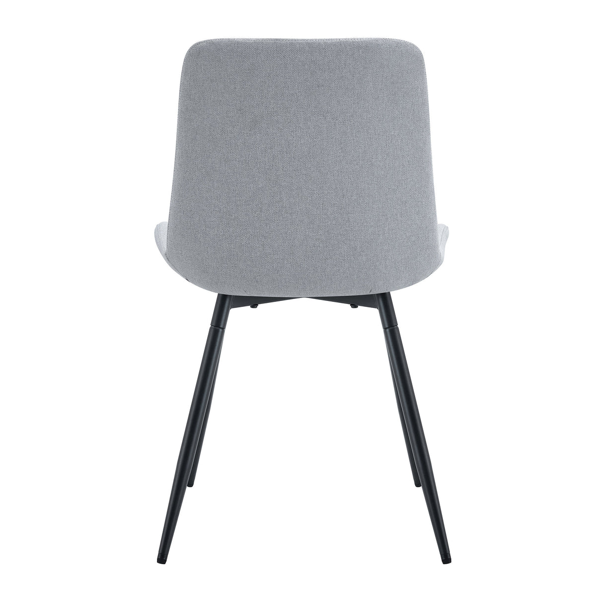 Comfortable Linen-Cotton Dining Chair Set - Four Pieces in Light Gray.Integrated Seat and Backrest, Linen-Cotton Material