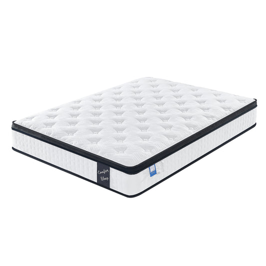 Twin XL 12INCH CertiPUR-US Hybrid Mattress Individual Pocket Spring Comfortable Memory Foam Breathable Cool Knitted Fabric Cover
