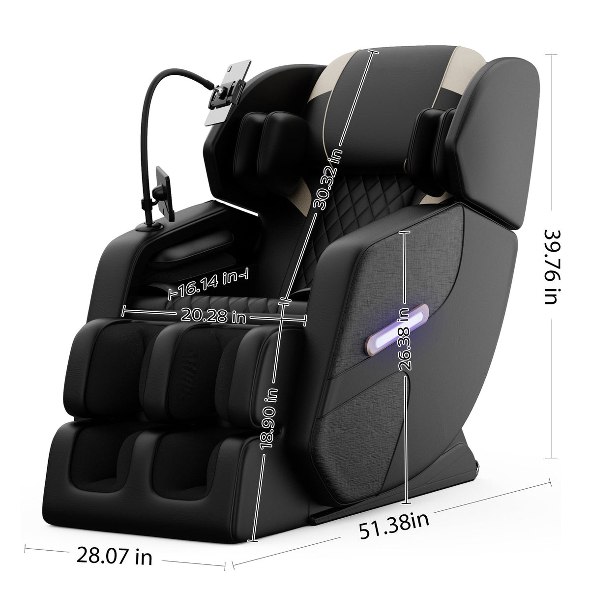 Massage Chair Recliner with Zero Gravity with Full Body Air Pressure