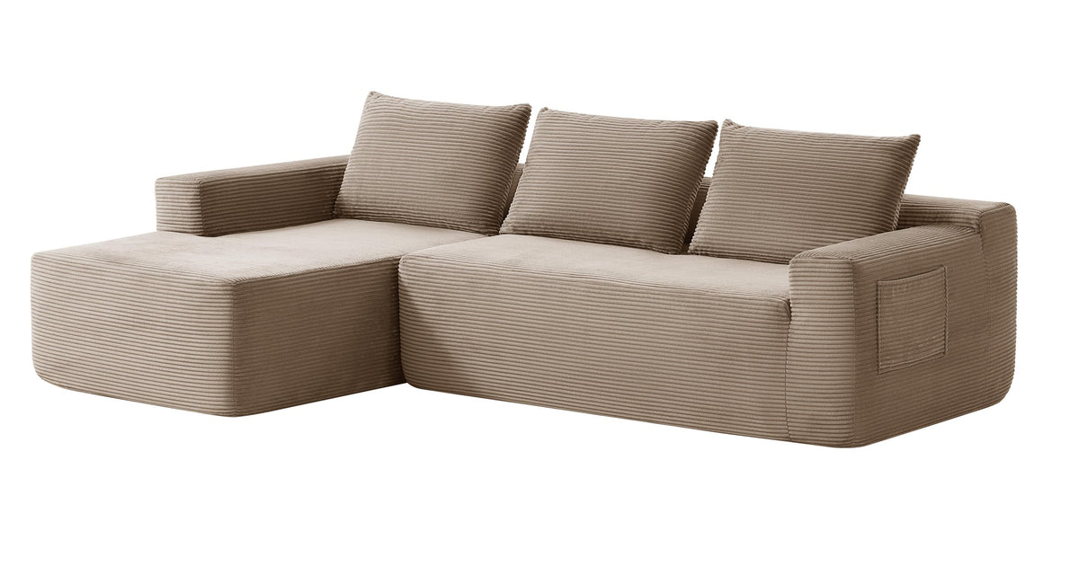 96.9'Cloud Sectional Couch with L-Shape Chaise, Modern Modular Sofa with Deep Seat, Upholstered Couches, No Assembly Required