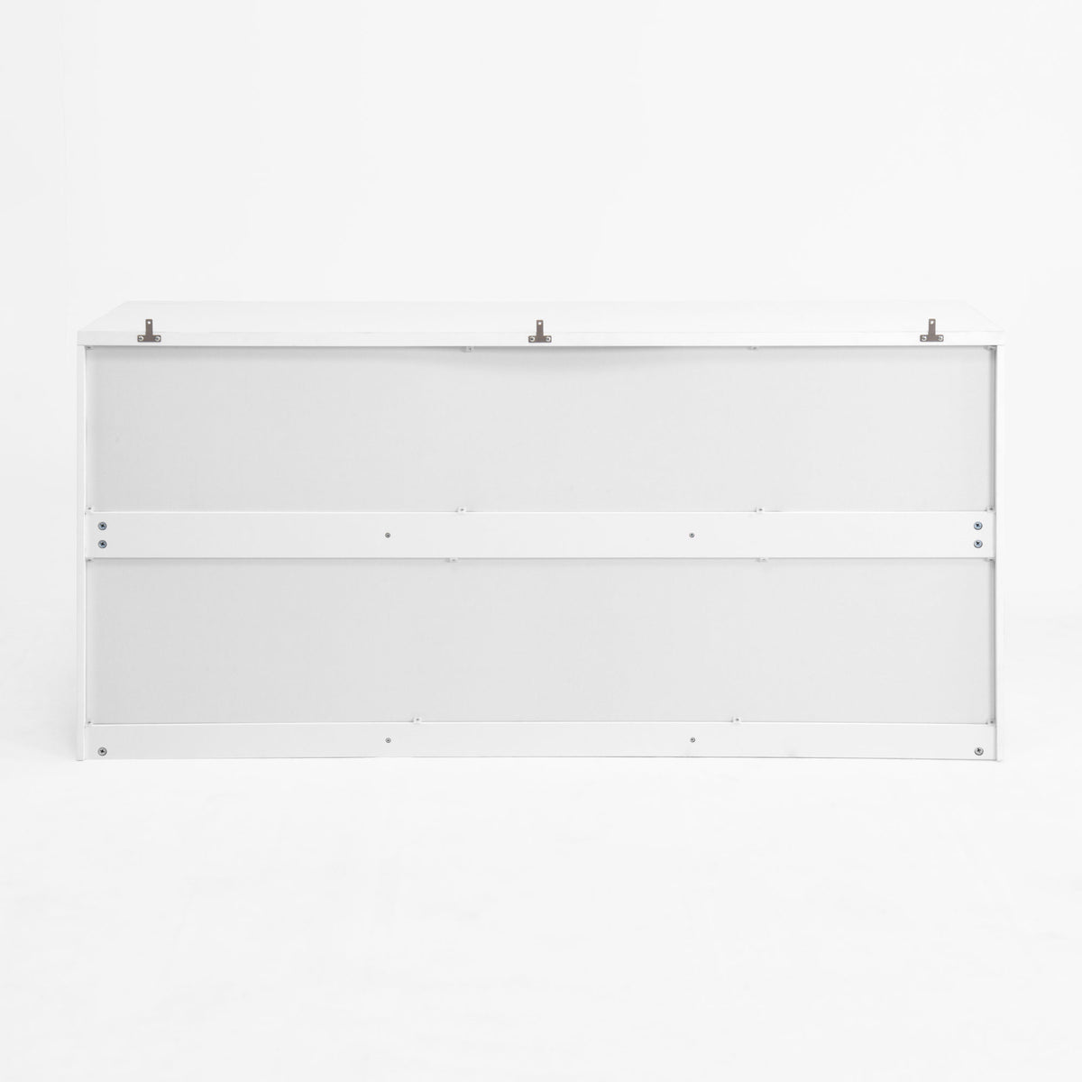 9 Drawer Dresser with No Handle Design, Modern White Matte Wood Dresser, Storage Chest of Drawers – Model W409P371352
