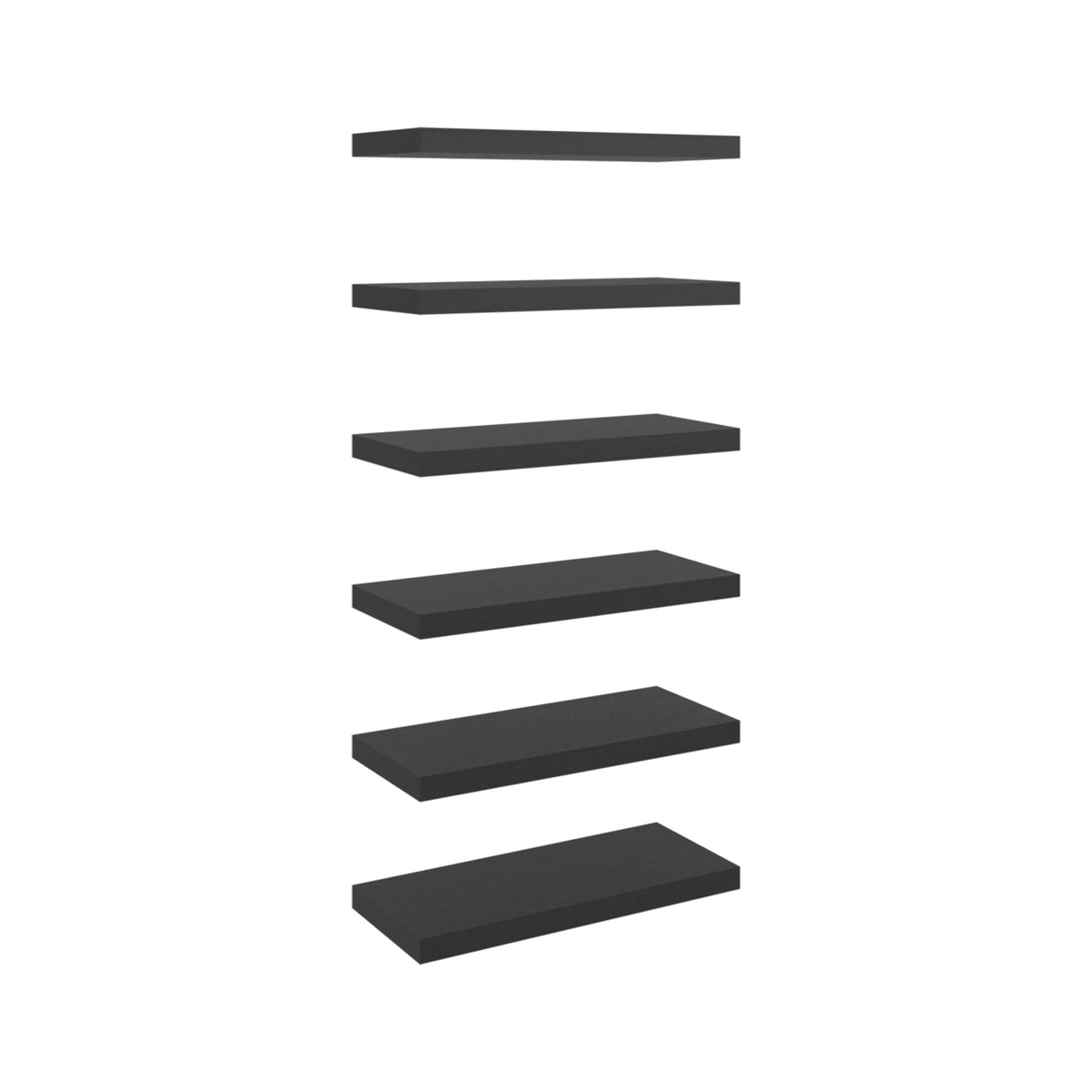 24" x 10" Floating Wall Shelf, Wall-Mounted Display Ledge for Living Room, Bedroom or Office Storage