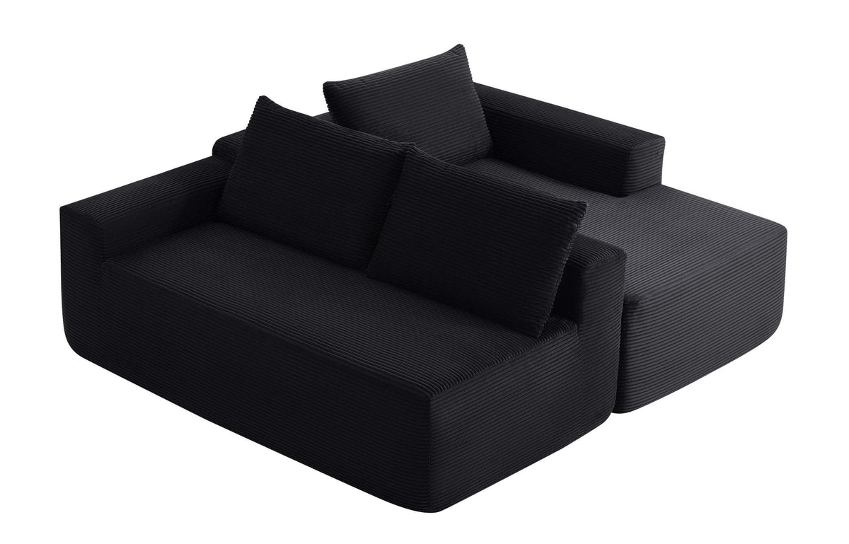 NEW 96.9" Cloud Sectional Couch with L-Shape Chaise, Modern Modular Sofa with Deep Seat, Upholstered Couches, No Assembly Required
