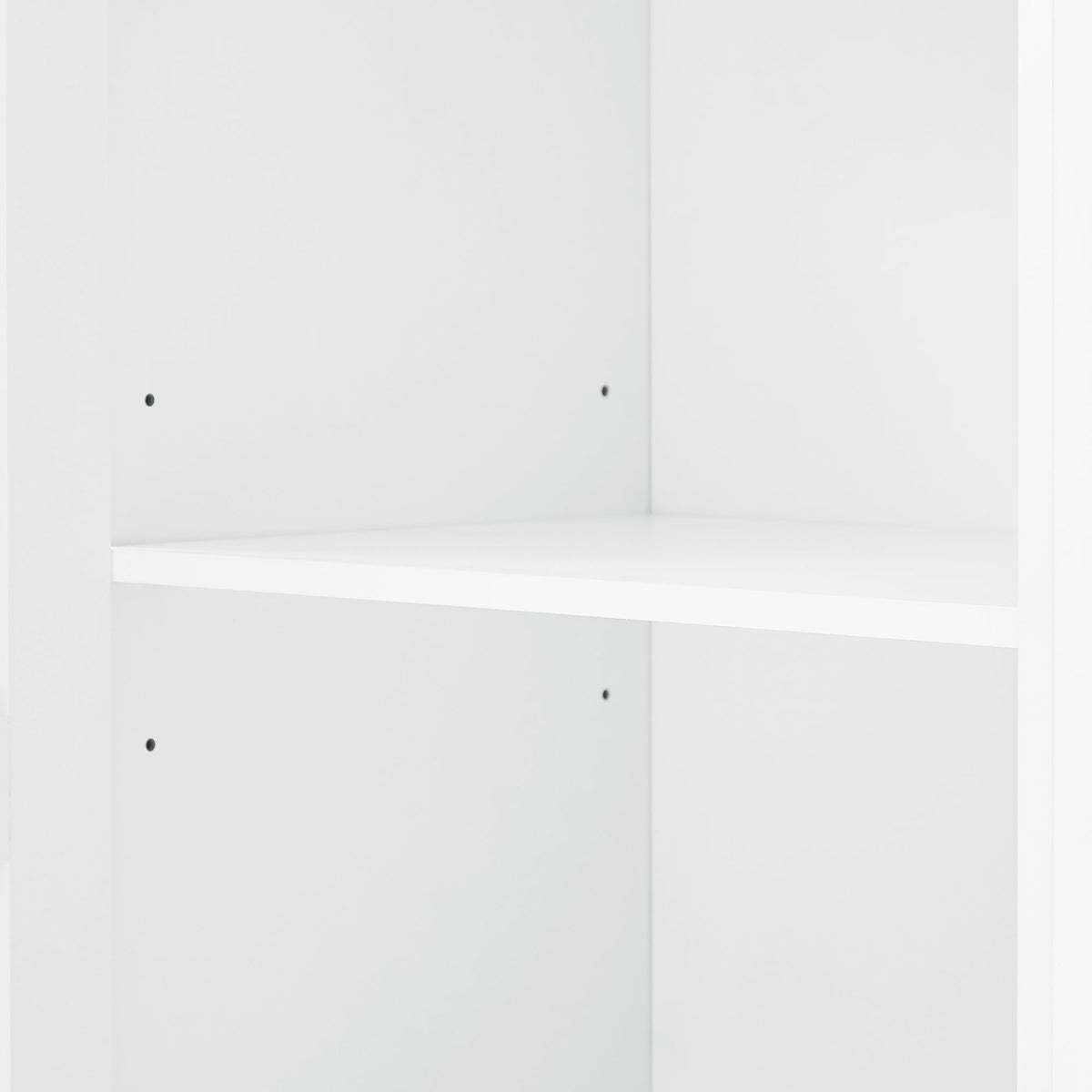 Storage Cabinet with One Door for Bathroom, Office, Adjustable Shelf, MDF Board, White