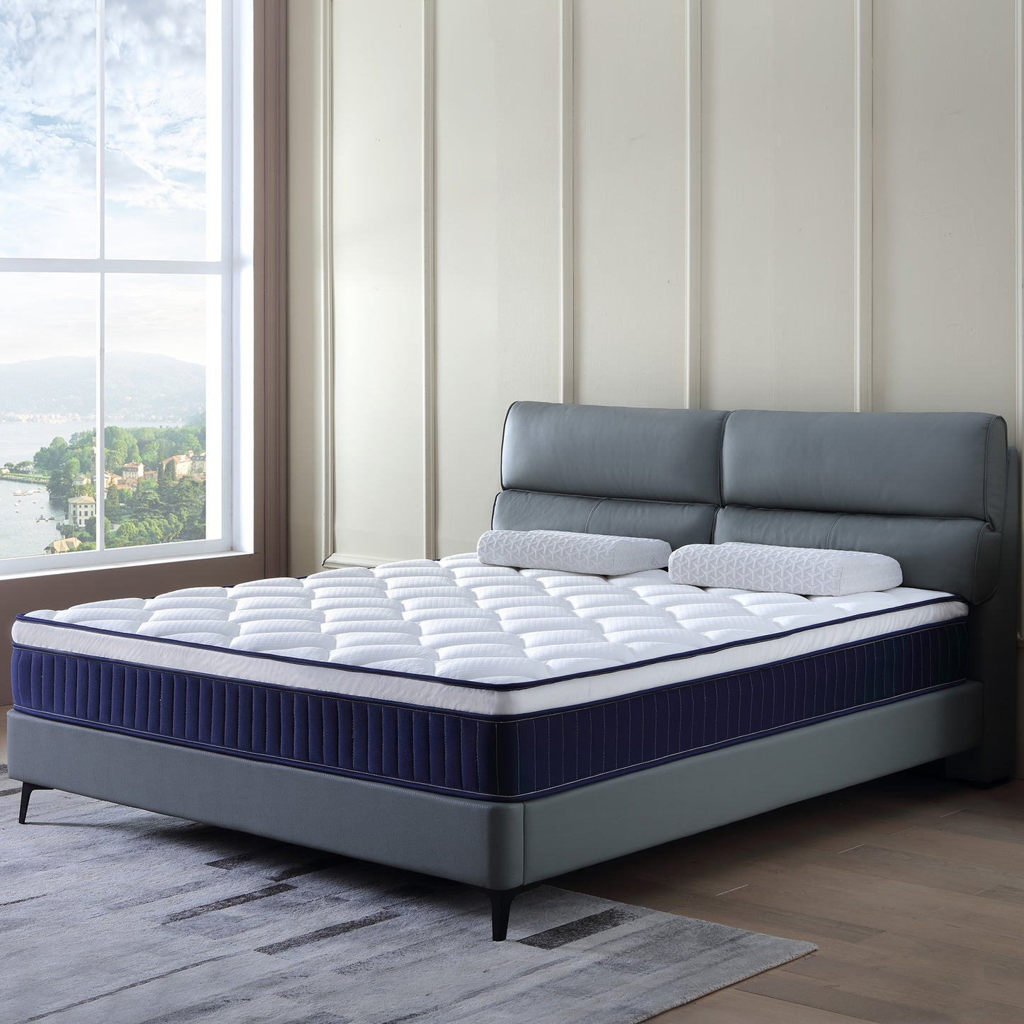Cool 10 Inch Plush Gel Memory Foam Pocket Spring Hybrid Mattress In A Box With Certipur-US Certified Memory Foam
