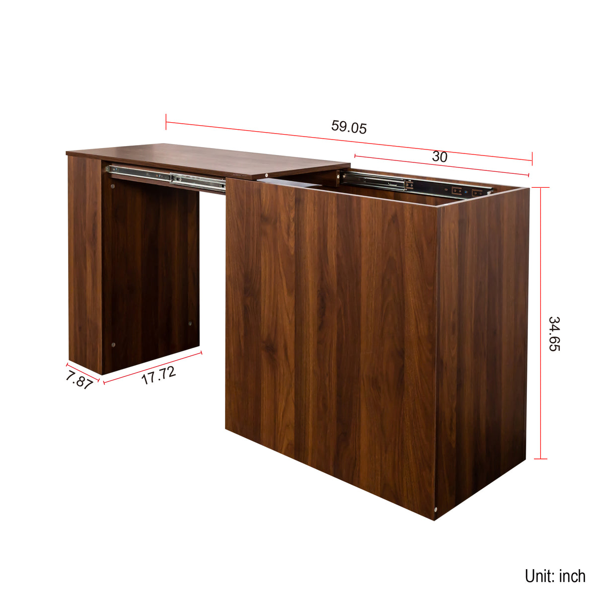 Computer Desk with Drawers, Modern Corner Home Office storage with extendable table, Study Writing Desk Workstation
