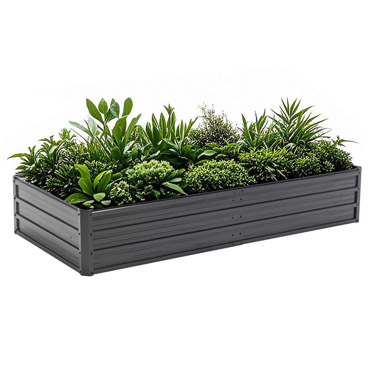 6x3x1 FT Metal Raised Garden Bed Outdoor Reinforced Galvanized Rustproof Colored Steel Planter Boxes for Vegetables