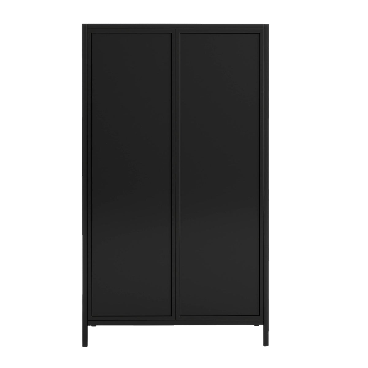 47.6" Tall Metal Storage Cabinet with Glass Doors & Flip-Top, 4-Tier Display Cabinet with Open Shelves, Freestanding Steel Sideboard Buffet for Kitchen, Living Room, Home Office, Dining Room, Bathroom