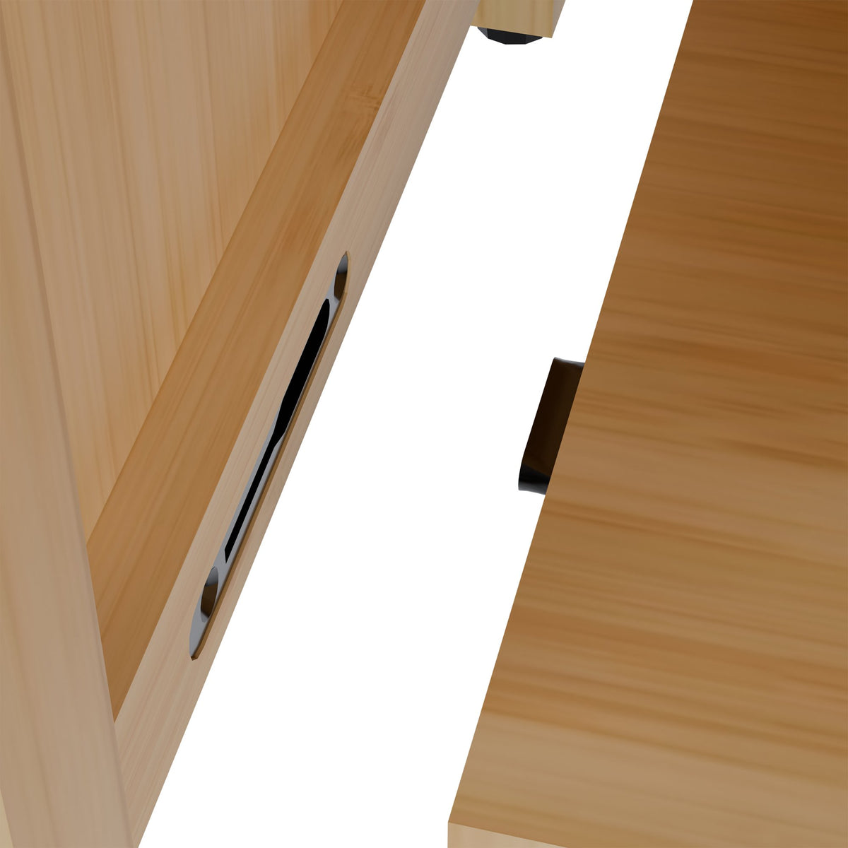 Bamboo Storage Cabinet, Freestanding Bathroom Cabinet with 2 Doors, Floor Cabinet Organizer