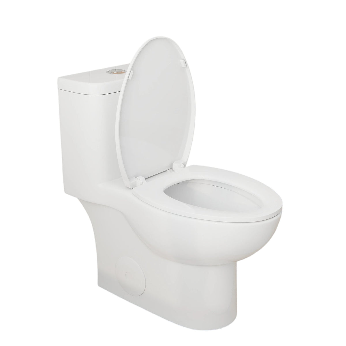 1.1/1.6 GPF Tornado Flush One-Piece Toilet with Comfort Chair Seat ADA Height 17", Powerful & Quiet Dual Flush Modern Toilet