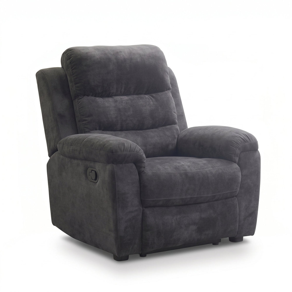 3-Piece Manual Reclining Sofa Set,Sofa+Loveseat+Recliner Chair,Dark Gray