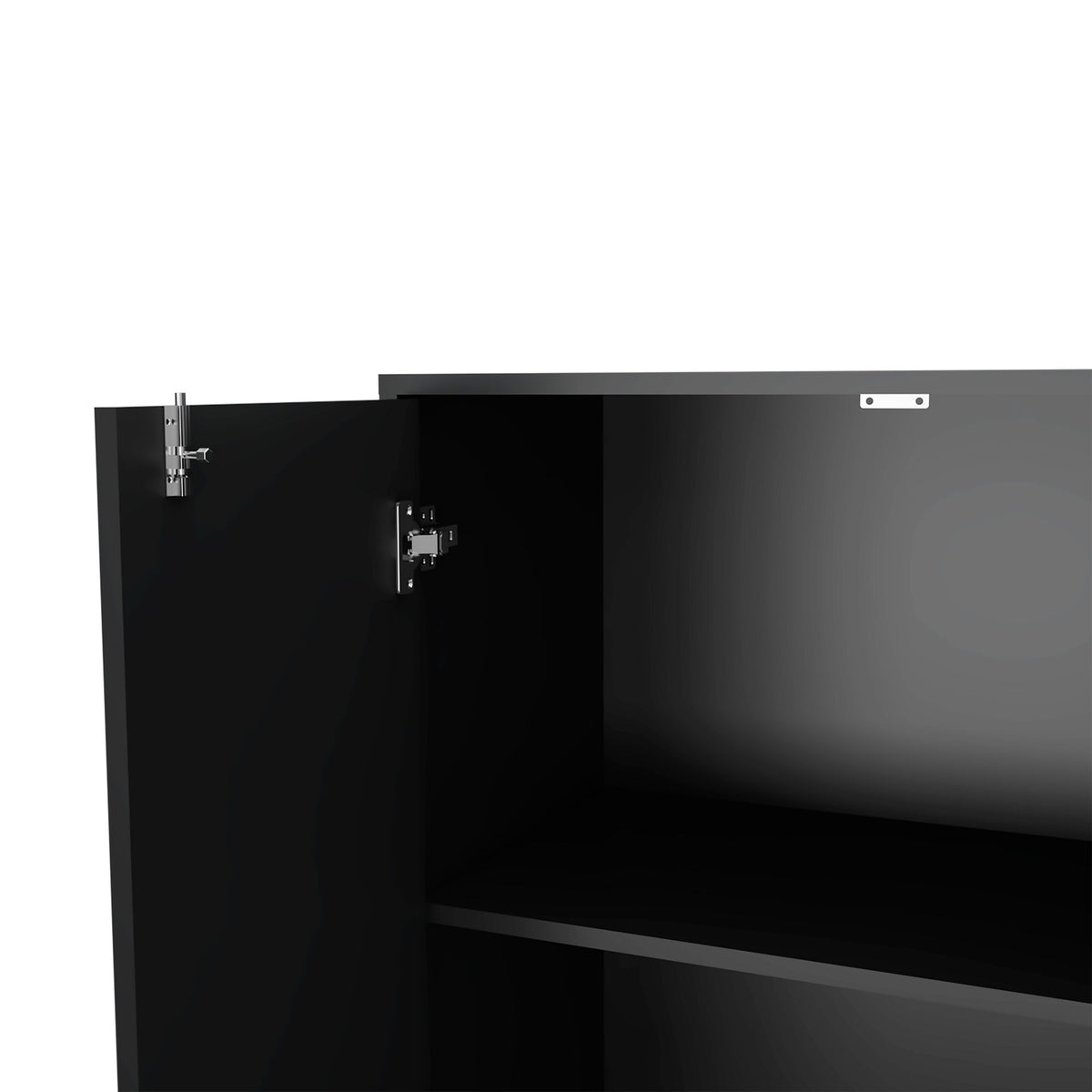 Lewis Storage Cabinet Base, Four Caster, Double Door Cabinet, Two Interior Shelves